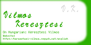 vilmos keresztesi business card